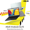 ASUS VIVOBOOK GO 15 E1504GA-NJ084W | Intel Core i3 N305, 8GB RAM, 256GB SSD, 15.6" FHD, Intel IRIS Graphics, Win 11 Home, Eng-Arab Keyboard, Silver