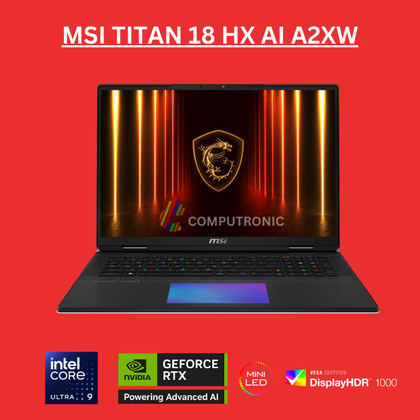 MSI TITAN 18 HX AI A2XWJG  9S7-182421-057 | Intel Core Ultra 9 285HX, 96GB RAM, 4TB SSD, 18